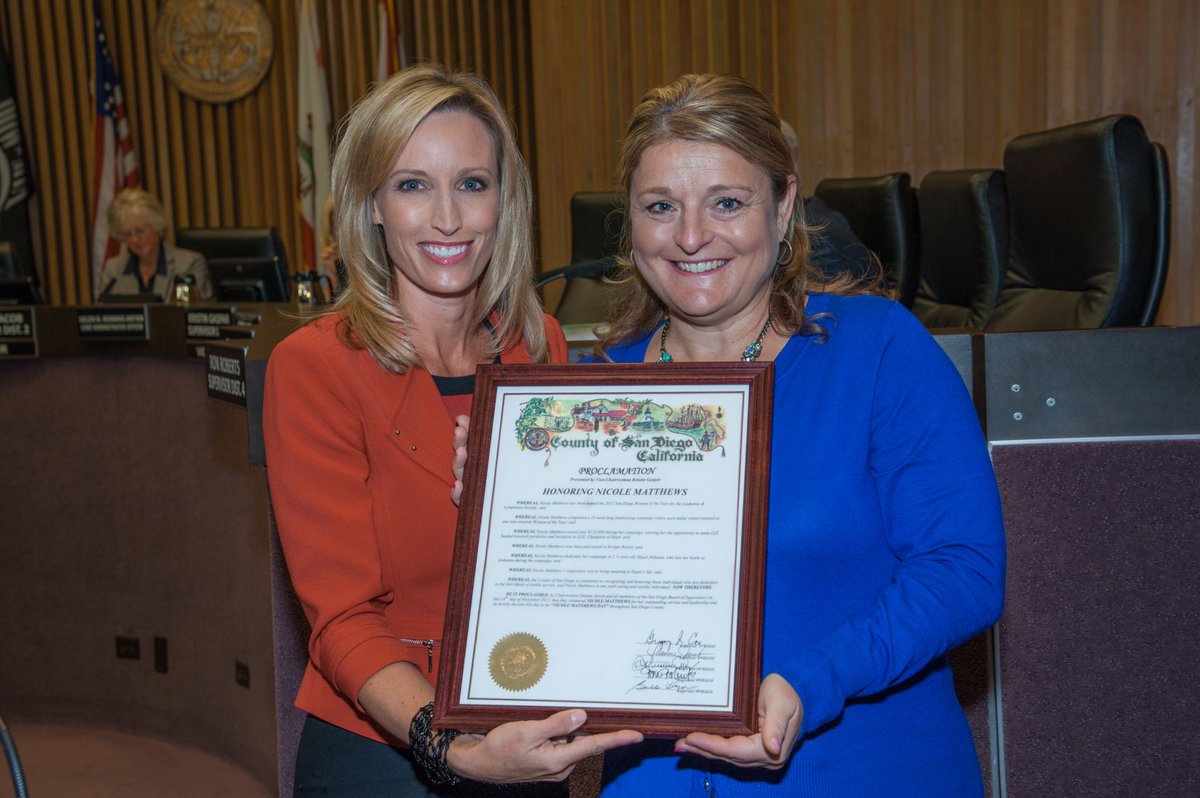 A force to be reckoned with! Meet The Leukemia &amp; Lymphoma Society 2017 San Diego Woman of the Year. Nicole Matthews raised $125,000 that will go towards research and improving the quality of life for patients and their families. Truly an inspiration!