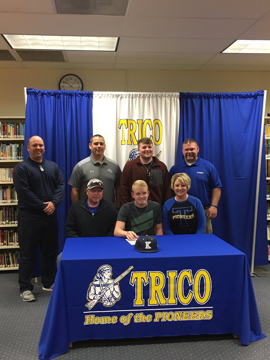 tricobbffacoach's tweet photo. #tricopioneers. Congratulations to Gavin Thies for signing to play baseball at Kaskaskia College next year. https://t.co/DVLWDpwOlv