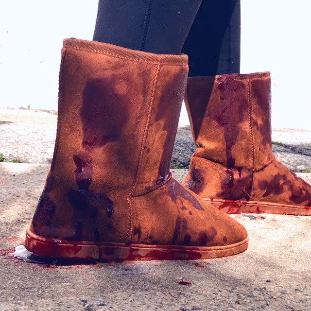SethCain's tweet photo. Hey @UGG! Your black heart is showing 🖤 It's #NotCute to kill animals for fashion. #CrueltyFree is in &amp; here to stay 🐑 #CyberMonday https://t.co/IddWybsoA9