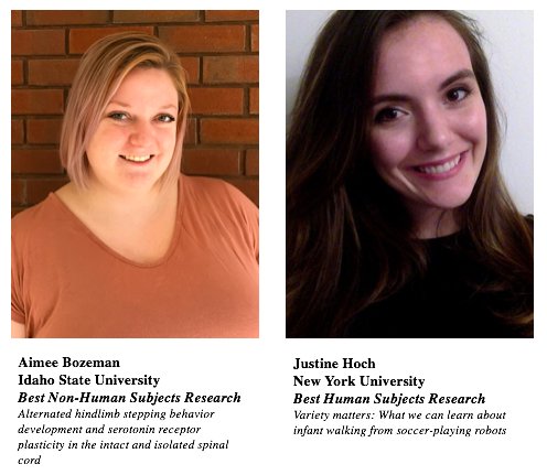 devpsybio's tweet photo. Please join us in congratulating Aimee Bozeman and Justine Hoch for winning the ISDP Student Poster Competition! https://t.co/R2xbzxS1Dt