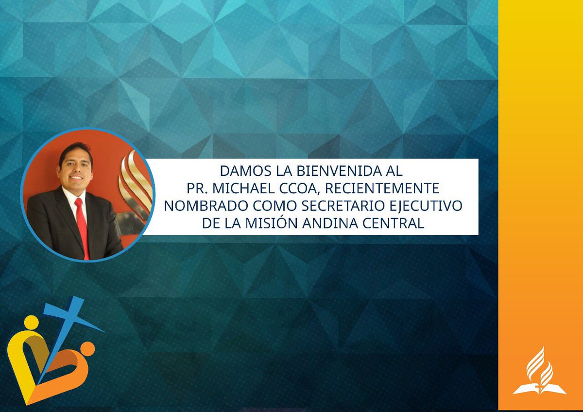 AdventistasMCP's tweet photo. La Misión Andina Central da la bienvenida al Pr. Michael CCoa , recientemente nombrado como secretario ejecutivo. https://t.co/wiJ6MopGoU