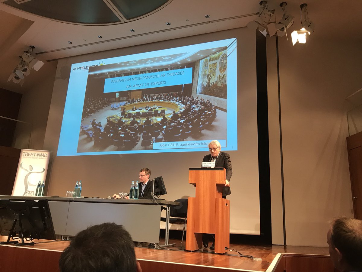 Alain Geille from AFM on involving patients in therapy development. Talk aptly names “patients in neuromuscular diseases: an army of experts” #TNMD17