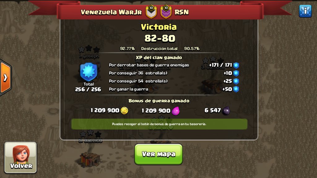 Ultimas guerras de <a href="/clash_roulette/">Clash Roulette</a> <a href="/cocpotluck/">CoCPotluck</a> con victoria!💪
Seguimos Reclutando via Discord: discord.gg/W7gcMYj
TH9: 25/25 / TH10: 35/35 / TH11: 40/40/10.