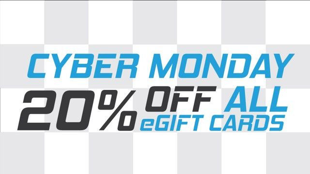 Cyber Monday- The online shopper's favorite holiday!! We're offering 20% off eGift Cards today. And today is also your last day to come in and purchase 4 races at the price of 3. Happy Monday! #CyberMonday
