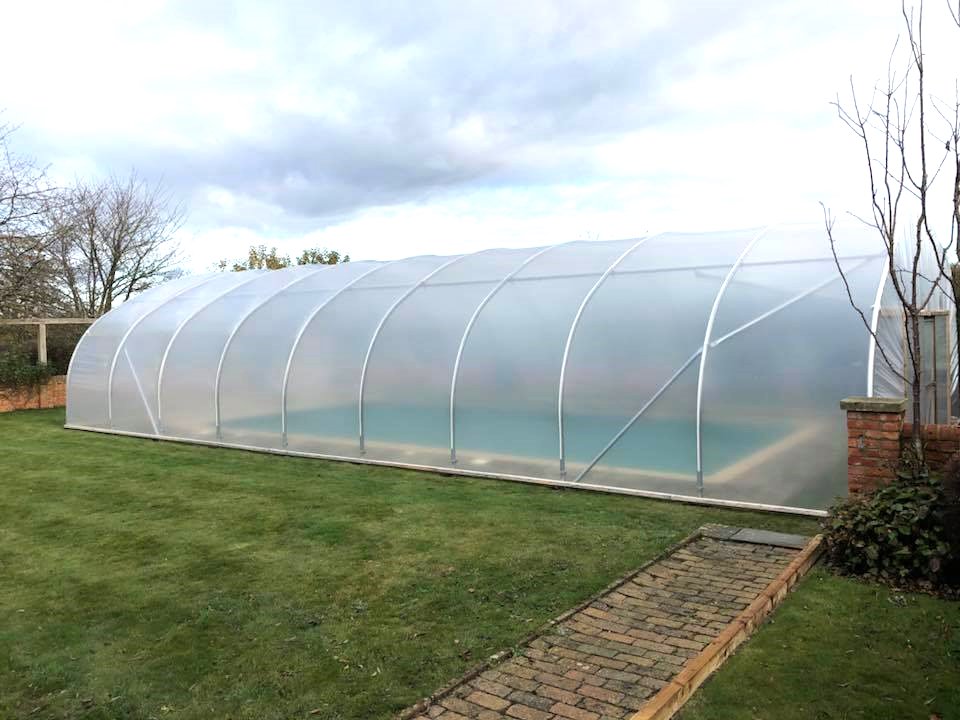 NatPolytunnels's tweet photo. New 30’ x 54’ Straight Sided Polytunnel to extend the Pool Season. If you interested in covering your own pool please call us on 01772 799200 #polytunnel #poolcover https://t.co/Fj9cjSCVtN