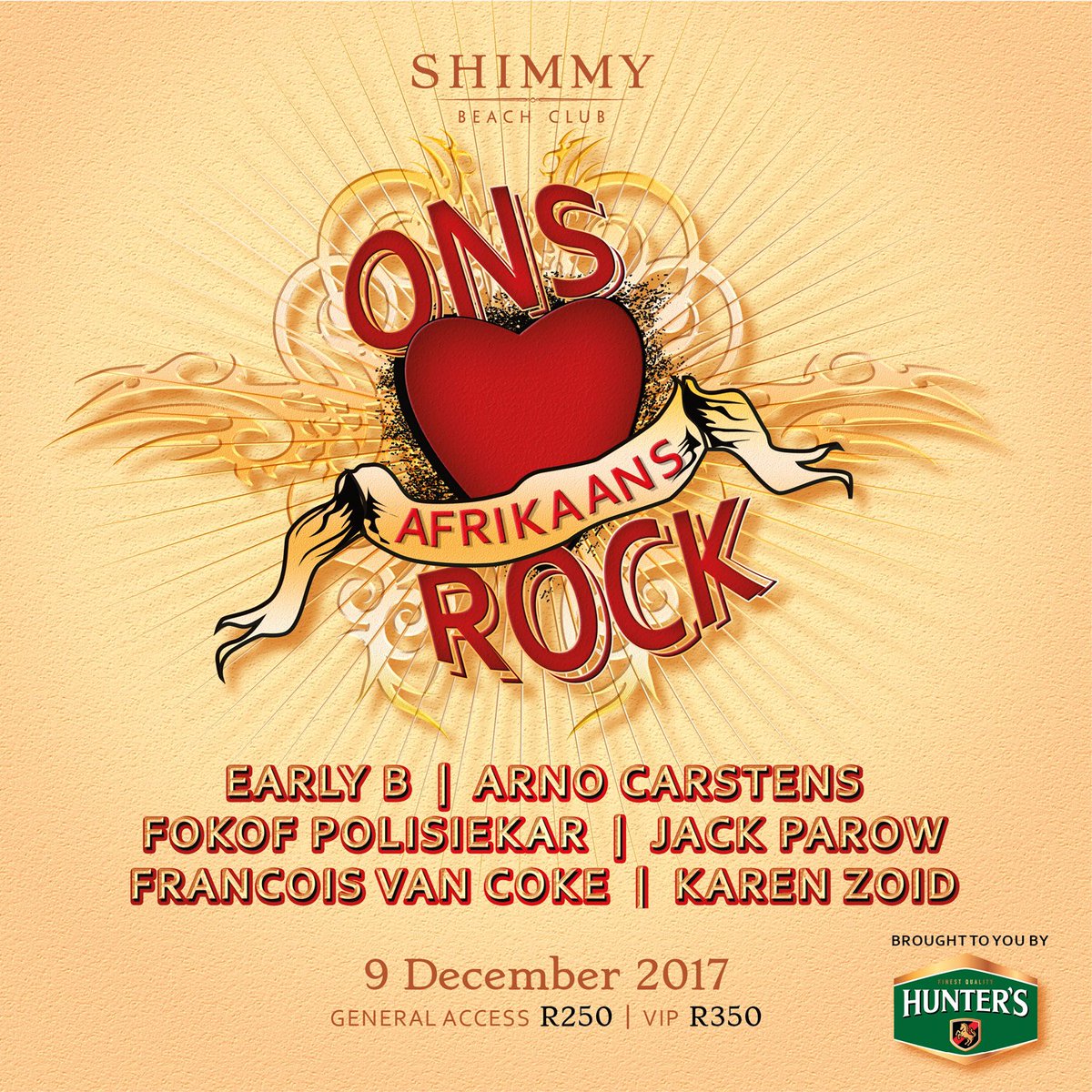 FitworkingmomSA's tweet photo. Afrikaans Rock kaartjies vir 9 Desember nou te koop op https://t.co/33d7S8WgYH lineup: @karenzoid @ArnoCarstens @FrancoisVanCoke @Fokofband @JackParow met julle awesome hostess @Elmakapelma @hunterscider @ShimmyBeach https://t.co/Q1nin2ptTB
