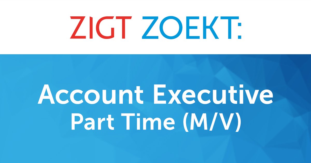 Zin om aan de slag te gaan in de media? Wij zijn op zoek naar een Account Executive (Part Time) om ons team te versterken! Bekijk hier de volledige vacature: zigt.be/nl/account-exe…