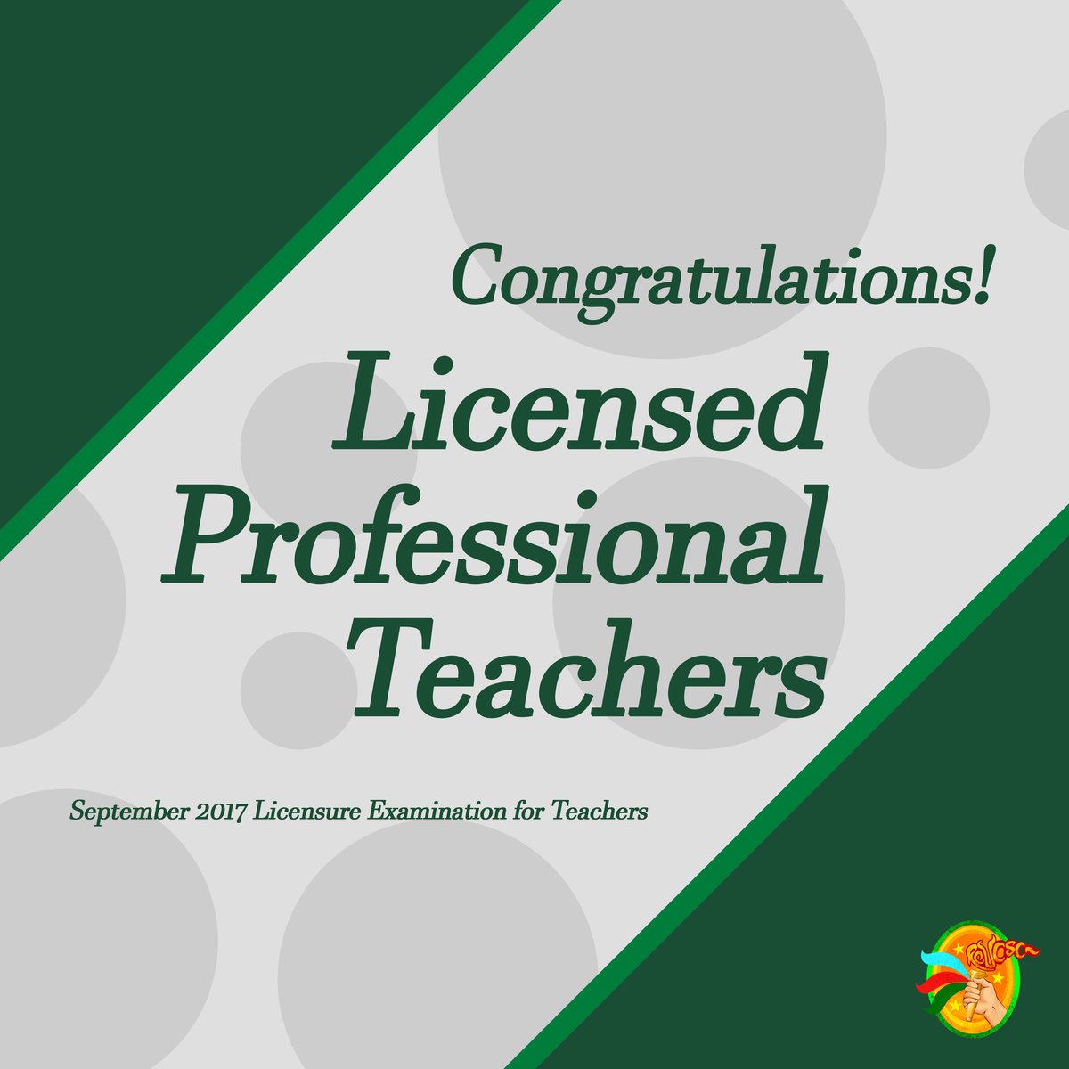 FEUCaviteSC's tweet photo. Congratulations to the FEU Cavite Education Majors Batch 2017 for Passing the September 2017 Licensure Examination for Teachers!
We are very proud of you!
#ExperienceFEUCavite #FEUCSC https://t.co/2chT6QpBoB