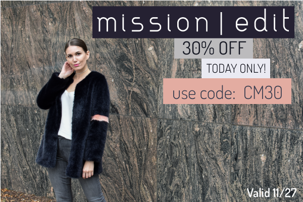 mission_edit's tweet photo. What piece do you have your eye on? Lucky for you it’s Cyber Monday and we want you to enjoy 30% off your entire purchase. So go ahead and get to it. https://t.co/ZioVS6Or2k #cybermonday #sale #shopping #online #boutique #missionedit #fashion #style https://t.co/u0eR0fGPth