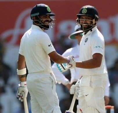 sachin_rt's tweet photo. Feel so proud of our #TeamIndia players. Yet another outstanding performance from @imVkohli , @mvj888 , @ImRo45.. and @ashwinravi99 cleaning up with those 300 wickets. Well done, guys! https://t.co/3qbXhrHH6f
