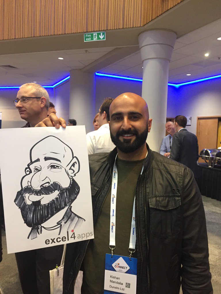 simon_parkes10's tweet photo. Visit @Excel4apps at P5 for your caricature. The most have event take home! #ukisugconnect https://t.co/WKJAS5GLGG