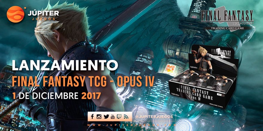 JupiterJuegos's tweet photo. ¡Este viernes tenemos el lanzamiento de #OpusIV! 📢
Ven a #JupiterJuegos y descubre esta esperada colección de #FinalFantasyTCG. 💪
Si aún no conocías el juego puedes leer la reseña que hicimos en nuestra web https://t.co/nY5VncxTwG
#Juegos #Ocio @FinalFantasyTCG https://t.co/RyBasLRi9a