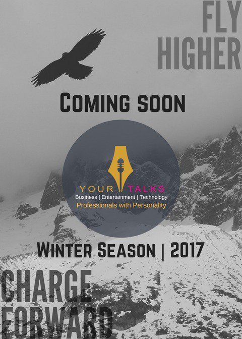 YourTalksLive's tweet photo. Tomorrow belongs to those who can hear it coming...Can you hear YT coming?
#YourTalks #WinterSeason #YT2017 https://t.co/5BbNuSqWIa