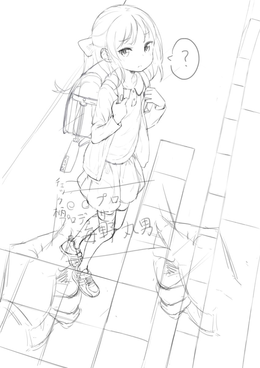 #このタグを見た人はラフ画とその完成絵を見せる 