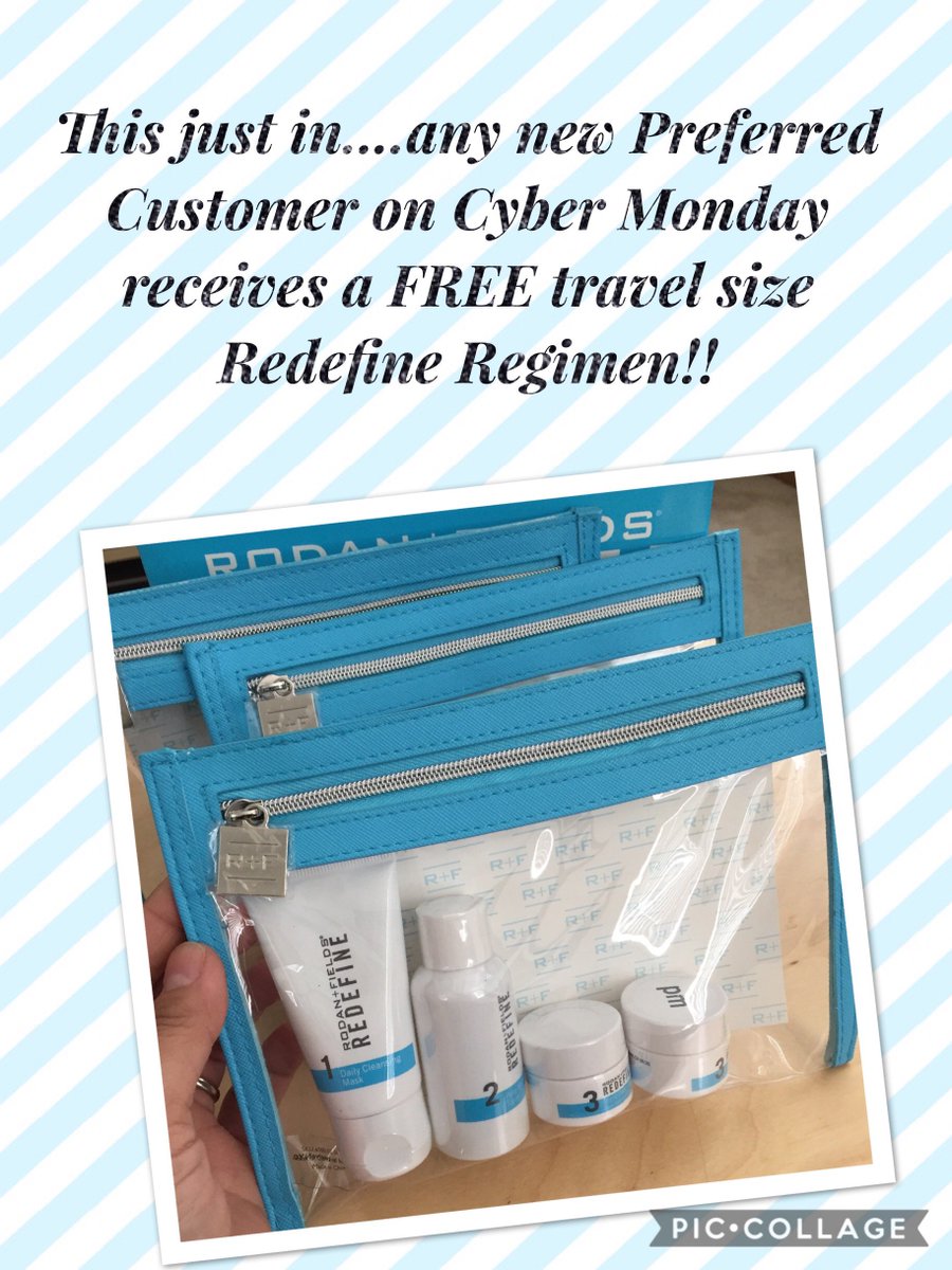 ahackney's tweet photo. Preferred Customer Perks 💥Get 10% Off 💥Free shipping 💥Never run out of your favorite products 💥Exclusive access to new products 💥AND ON CYBER MONDAY all new PC’s receive a travel size Redefine Regimen!! #redefine #redefineregimen #WeAreRF #PCperks #preferredcustomersrule https://t.co/RAVEBUmxOm