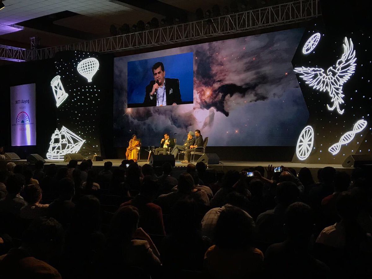 THubHyd's tweet photo. CEO, @NITIAayog - @amitabhk87, @ActorMadhavan, our COO@SrinKollipara, The Indian Ambassador to The U.S. @NavtejSarna and CEO @inktalks @lakshmipratury discussing @GES2017 and enabling innovation at #BeyondBoundaries.
#THub #TDayCelebrations #RoadToGES2017 #INK2017 https://t.co/nDRC9N4kaZ