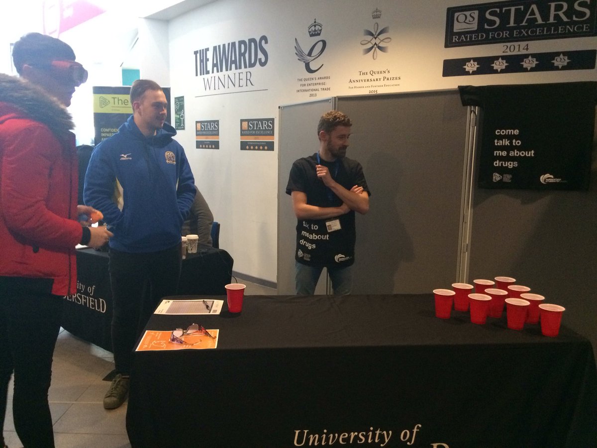 HuddersfieldSU's tweet photo. Have you tried the ‘Beergoggle’ pong yet? #TakeANightOff @HudStudents @basekirklees https://t.co/Nb829DreCD