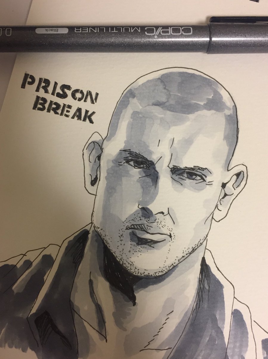 重栖健一 V Twitter プリズンブレイク Prisonbrake リンカーンバロウズ Lincolnburrows 兄貴 主人公の 兄貴 マッチョ コピック イラスト お絵かき マイケルスコフィールドを描いたら やっぱり兄貴も描かないと T Co Eh6dptopnv