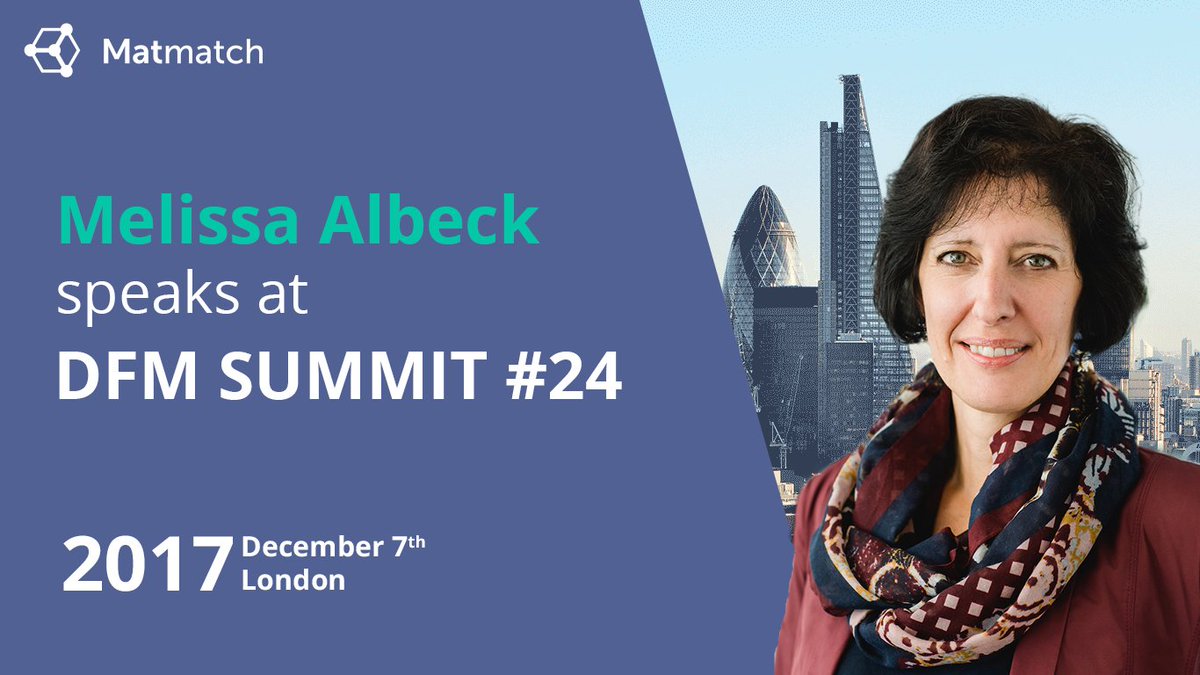MatmatchGmbH's tweet photo. #Matmatch is flying to London 🇬🇧 to speak at Design for Manufacturing Summit 24 this December. Read more about Melissa Albeck and her #speech "Disrupting #Materials Sourcing" here: https://t.co/l8Hsjbe8NZ #dfmsummit @DFMForum https://t.co/S3Lf73qsio