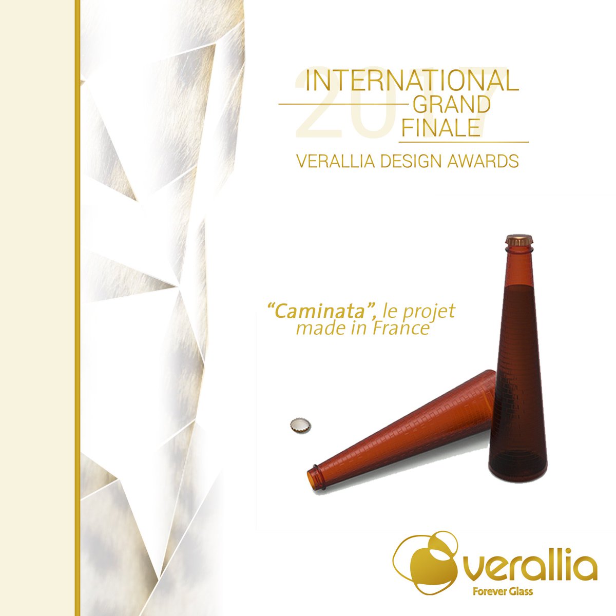 VeralliaFR's tweet photo. Une première dans l’histoire des Verallia Design Awards !
La finale internationale rassemblera ce jeudi 30 novembre sur Paris les gagnants des 7 pays en compétition.
#VDA2017 #VDA2018 #concoursdesign #verre #bouteille #beer #bière #caminata https://t.co/SdeunVCp5k https://t.co/x6osb7QzIC
