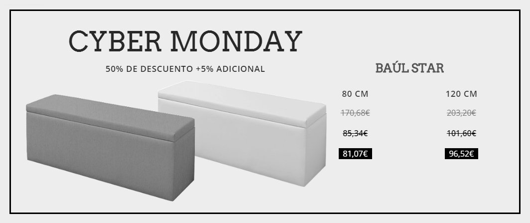 J_FDesign's tweet photo. ¡No te pierdas ninguna de nuestras ofertas del #CyberMonday en la sección de baules! ➡️ https://t.co/So31irhdrG https://t.co/4ebf8wBxJm