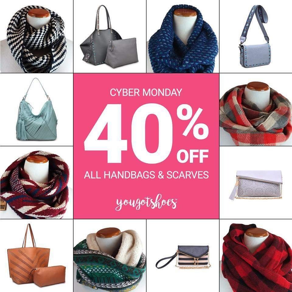 iLoveYGS's tweet photo. Like our FB page then message us for a $10 gift card (while supplies last) #SHOP https://t.co/JMK3JrQZwU

#handbags #handbag #cybermonday #onlineshopping #sale #womensfashion #shoesforsale #scarf #scarves https://t.co/TXUgBS4RRc