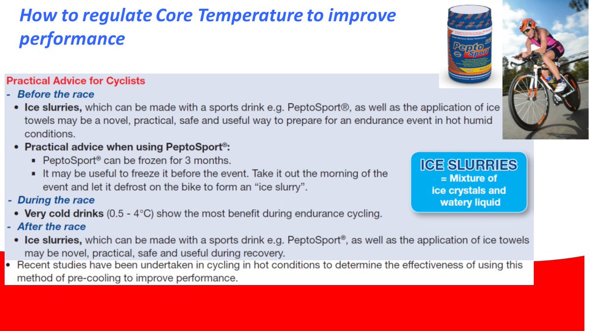 #MondayMotivation How to improve #CyclingPerformance on hot days #PeptoPower