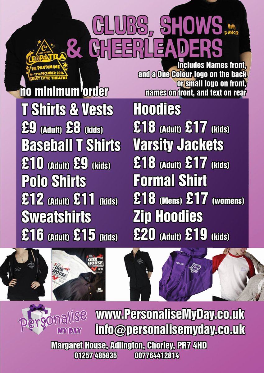 PersonaliseDays's tweet photo. @AmdramAttic looking for #personalised #hoodies and #tees for your #theatre? check out https://t.co/TEHGFGO9Cv https://t.co/XLEVEcQSJ3