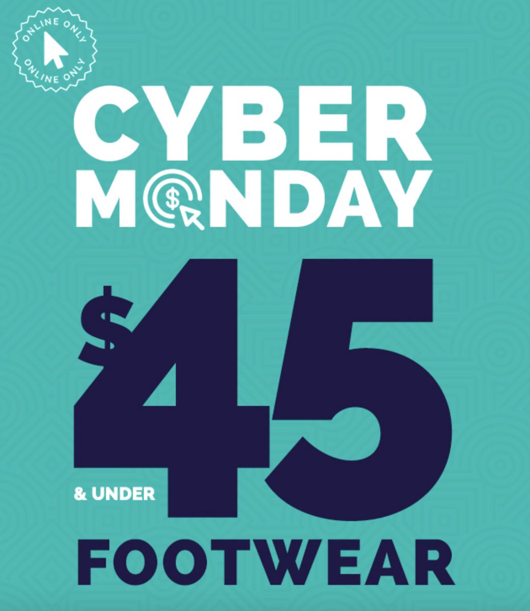 bluemile_'s tweet photo. It's game ON for #CyberMonday! Get gifting with footwear $45 and under: https://t.co/lW7HA1F4X8 
*online-only; some exclusions may apply https://t.co/kuT9QPVZZ1