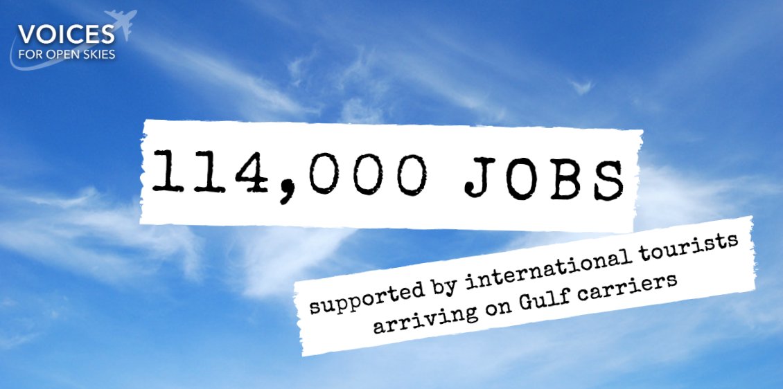 OpenSkiesVoices's tweet photo. #OpenSkies mean real jobs for real people. In 2016, the spending of international tourists arriving on Gulf carriers supported 114,000 jobs. https://t.co/FY0oGoXm6s #RealPeopleRealJobs #OpenSkiesWork https://t.co/SppLHMngNm