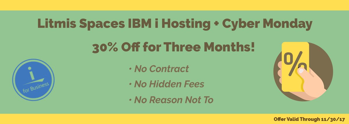 KatoIntegration's tweet photo. We're keeping the discounts rolling on #CyberMonday! Don't miss the chance to grab IBM i hosting from @litmisteam at a steep discount! 

Click to get started: https://t.co/aiLUxcrL1m

#IBMiOSS #IBMi #CloudHosting #AS400 #iSeries https://t.co/fcwVLd1eOT