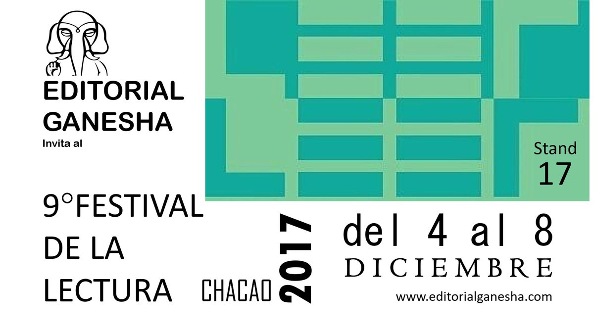 InfoGanesha's tweet photo. Este 4 de diciembre inicia el 9no Festival de la Lectura Chacao 2017. 
#Gurdjieff #Chacao #FestivaldelaLectura #Caracas #PlazaAltamira #Ganesha #EditorialGanesha #arte #cultura #leersiempre https://t.co/FyP5kTbCfZ