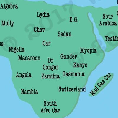 BeezerCards's tweet photo. Here's The Donald's distorted view of the world outside the US of A. There are quite a few glaring omissions but at least it does have Nambia! https://t.co/rUaf2kgUjA