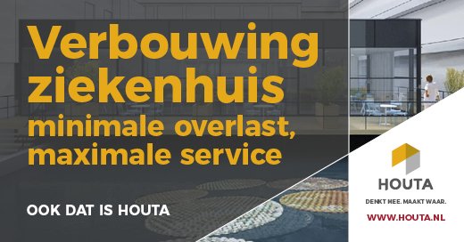 Houta bouwt aan het nieuwe bedrijfsrestaurant van het St. Anna ziekenhuis in Geldrop.