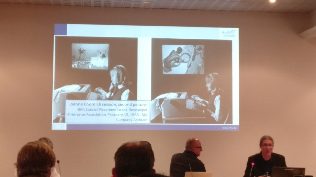 kamlovskaya's tweet photo. #dhnord2017: a girl is playing the 1966 Sumerian Game, a text-based economic simulation game for children, photo made in 1968 (talk by Tobias Winnerling) #sumeriangame #digitalhistory https://t.co/d0fmhM3S2n