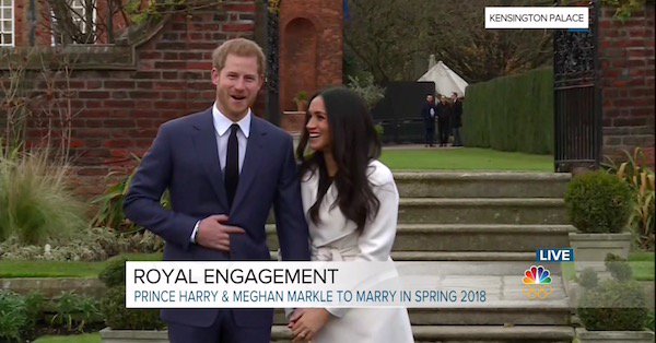 enews's tweet photo. Prince Harry and Meghan Markle have made their first official appearance together after announcing their engagement. https://t.co/XdytGr2hSC https://t.co/D2gAqJ4vIe
