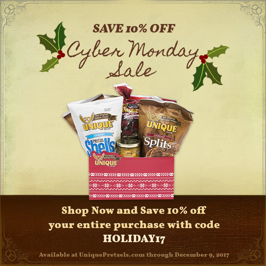 UniqueSnacksUSA's tweet photo. More
Celebrate #CyberMonday with 10% off your entire online purchase at https://t.co/j0sszVdaGP use code HOLIDAY17 at check-out. #GiftUnique https://t.co/69z2C9xMgw