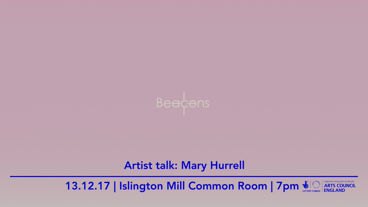 ...&amp; the night before

Artist talk with Mary Hurrell <a href="/islingtonmill/">Islington Mill</a> common room...

Doors at 6
Talk at 7
Potluck dinner after (byo food + drink to share) x

facebook.com/events/1667043…