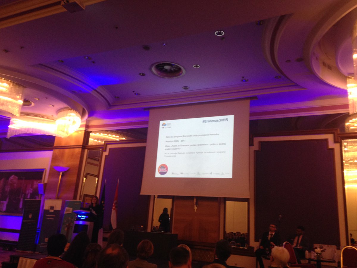 eTwinningHR's tweet photo. O tome kako su programi Europske unije promijenili Hrvatsku govori ravnateljica Agencije za mobilnost i programe EU mr.sc. Antonija Gladović na #Erasmus30HR https://t.co/N5I0ssgVHV