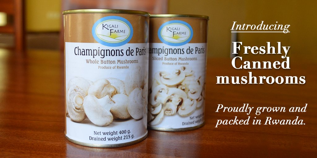 kigalifarms's tweet image. Whole and sliced button mushrooms now in cans. Call us on +250 784 444 062 to order yours today! #madeinrwanda