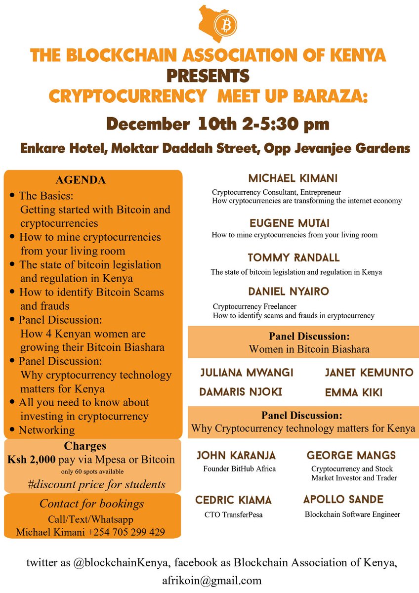 ngengimagana's tweet photo. Come find out the opportunities in the bitcoin and cryptocurrency industry from the Kenyan pioneers.
#BitcoinInKenya
https://t.co/8uEDfP2iVJ
