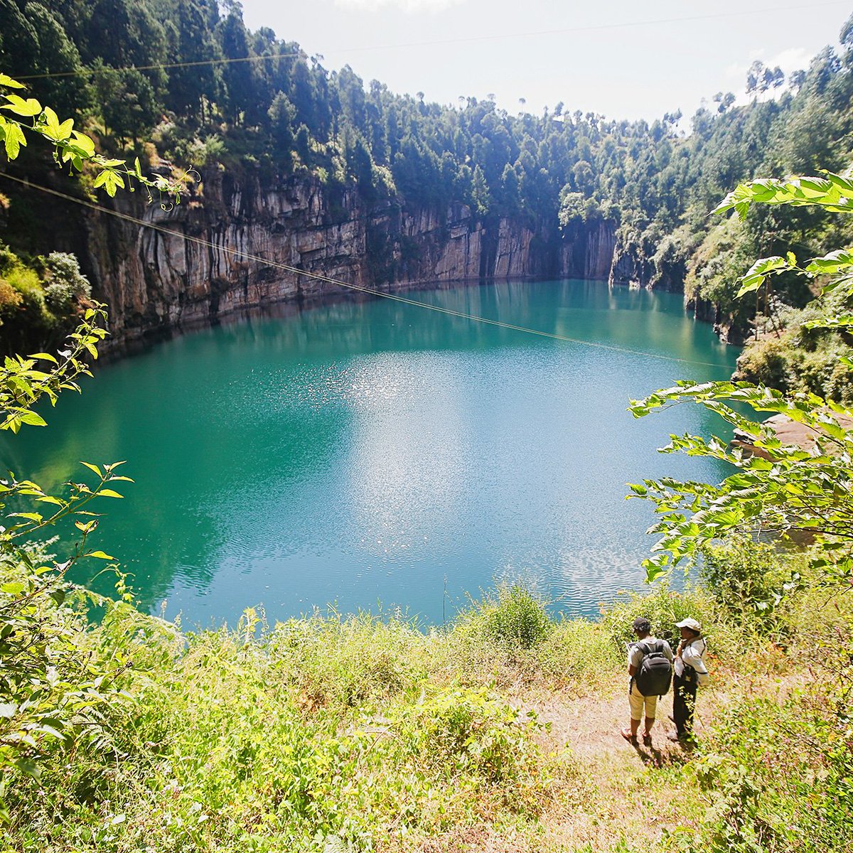 IleMadagascar's tweet photo. Lake Tritriva is a volcanic lake associated with many legends #VisitMadagascar #wedotourism https://t.co/I0AQwI1oFt