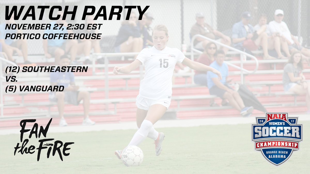 FireAthletics's tweet photo. Come to @porticocoffee today at 2:30 to watch @SEUFireWSoccer take on @VULions in the #NAIAsoccer Sweet 16! #FanTheFire https://t.co/KAmUKlt1cy