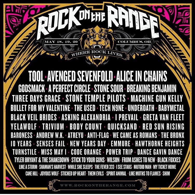 PeteWalkerHD's tweet image. The 2018 #RockOnTheRange lineup! Thoughts? #ROTR #TPWS