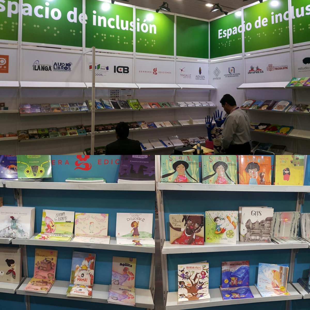Estamos tan felices de estar en la <a href="/FILGuadalajara/">FIL Guadalajara</a> !!!! Nos lucimos en el Espacio de inclusión JJ46 y NN12 de <a href="/Cincobooks/">CincoBooks</a> #FILGuadalajara31 #gerbera #inclusion #braille #childrenbooks