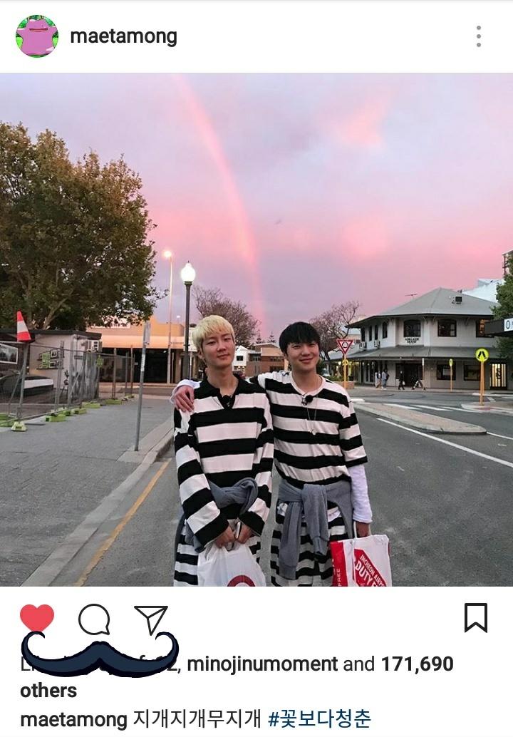 jnw_mp4's tweet photo. All these 2seung lovestagrams after they've become roommates has made my shipping heart so well fed. 😭❤️ #2seung #HoonYoon https://t.co/hmY3PRhbEe