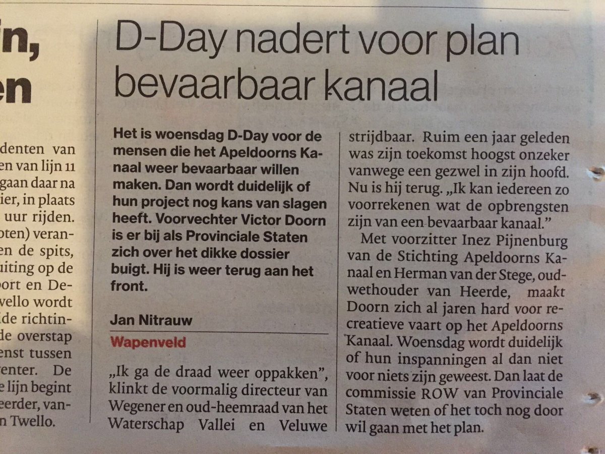 YvonnedeGraaf3's tweet photo. @VictorDoorn 👍🏻op naar een bevaarbaar #Apeldoorns Kanaal https://t.co/QUxEwdooso