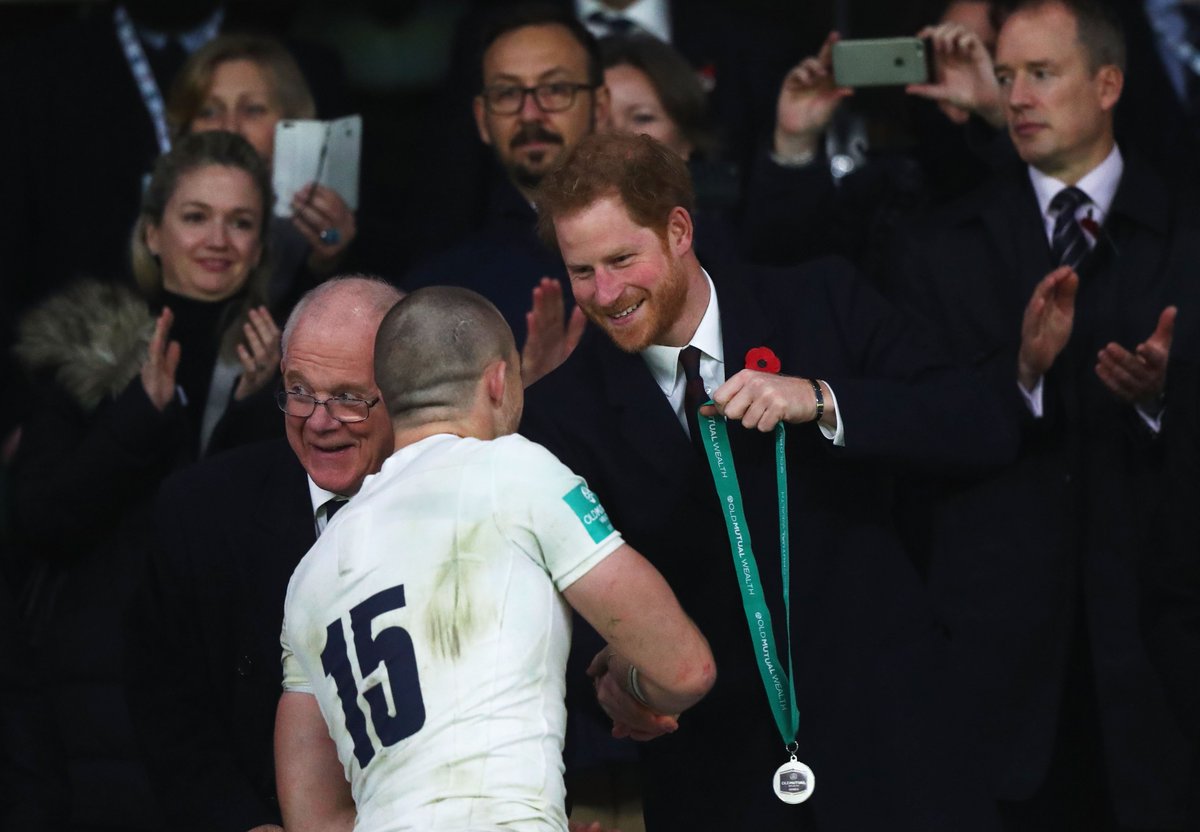 EnglandRugby's tweet photo. Congratulations to RFU &amp; IPF Patron Prince Harry and Meghan Markle on their engagement and best wishes for your future together. https://t.co/HyrxXEvwGn