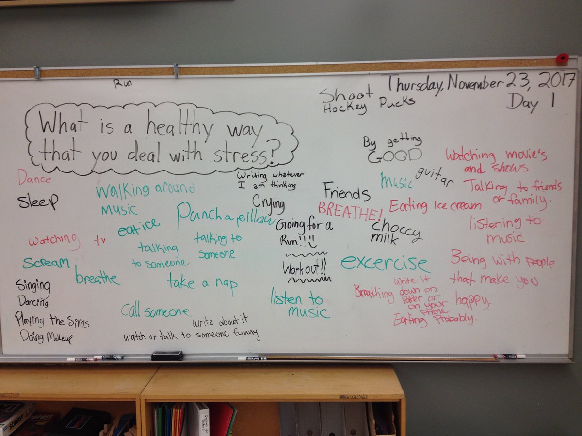 JMSSresource's tweet photo. Here are some healthy ways that we deal with stress. #jmssLS @ocdsb @JohnMcCraeSS @jmstudco https://t.co/d95kSxcn3a