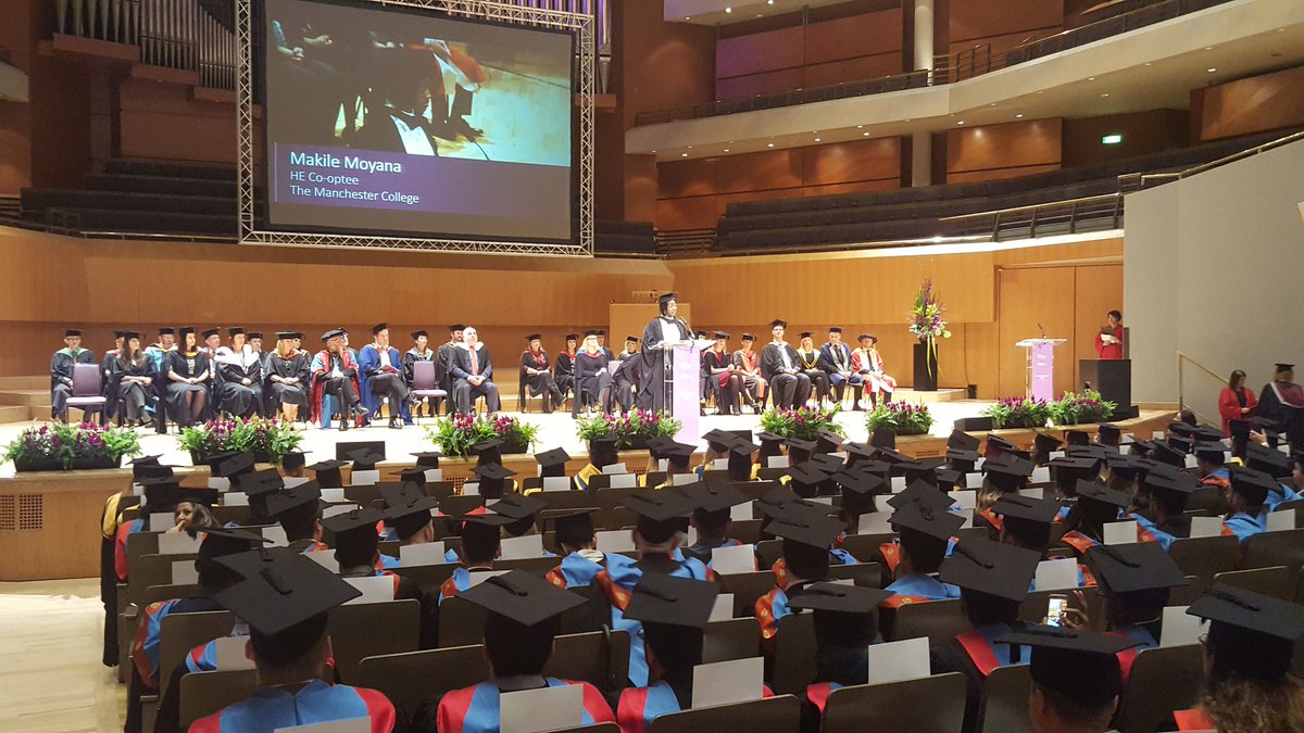 MOLlearn's tweet photo. Makile Moyana, graduating today, speaks to her fellow students about her inspirational journey and following her dreams. #MOLGraduation2017 https://t.co/oGshU39PQA